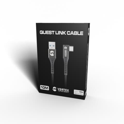 VortexVR 10m USB-A till USB-C-kabel för Meta Link | för Meta Quest 3 / 3S / 2
