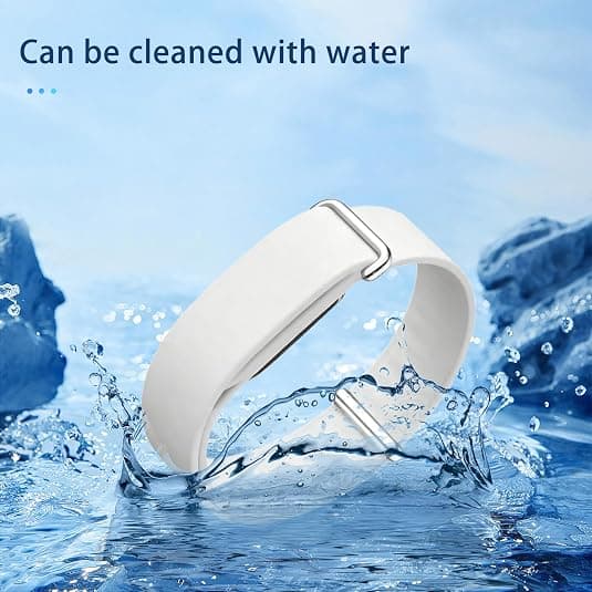 Andningsbart mjukt sportband i silikon för Google Fitbit Air, helt justerbart vitt White