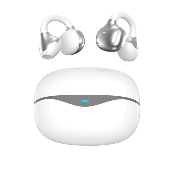Trådlösa Bluetooth-hörlurar - HiFi Stereo, Brusreducering Vit