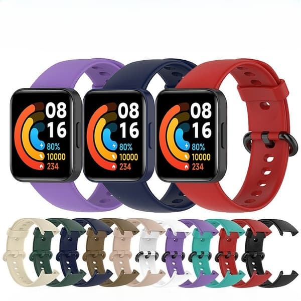 Udskiftningssilikoneurbånd til Redmi Watch 2 Lite (2-pak) Sort + Beige Black + Beige