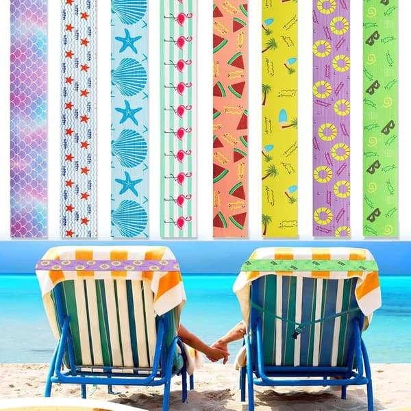 Strandstol Håndklebånd, 8-pakning - 40 cm x 5 cm Elastisk Bånd Figur 2 Figure 2