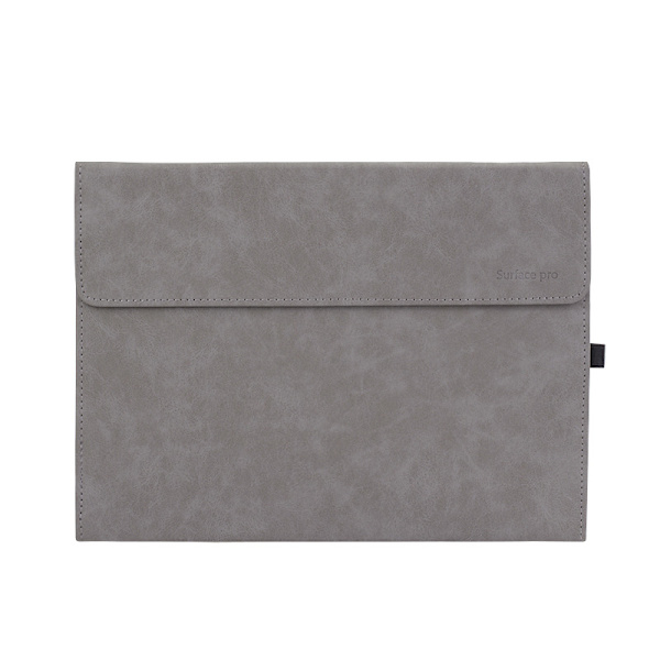 Etui til Microsoft Surface Pro 7/6/5/4, PU lædercover Grå