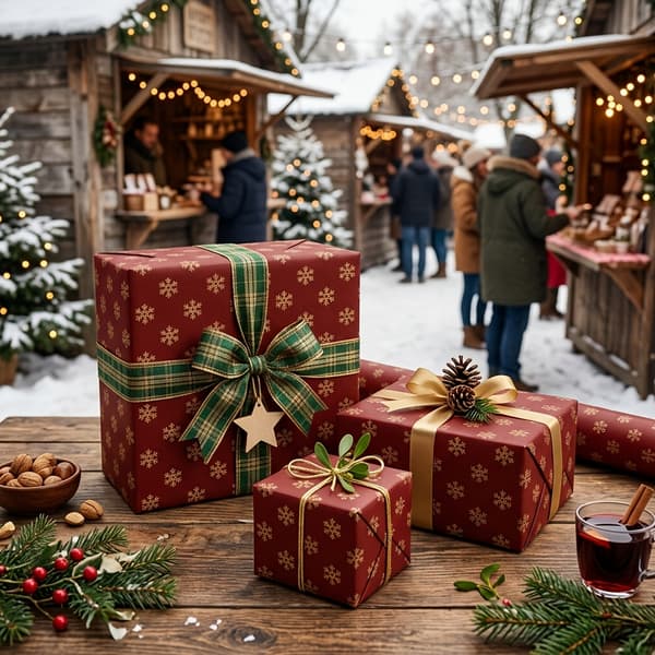 Julklappspapper på rulle, perfekt för jul- och födelsedagspresenter