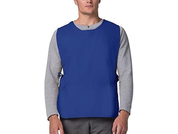 Unisex polyesterforklær, skulderbærestil, 1-pakning blå blue