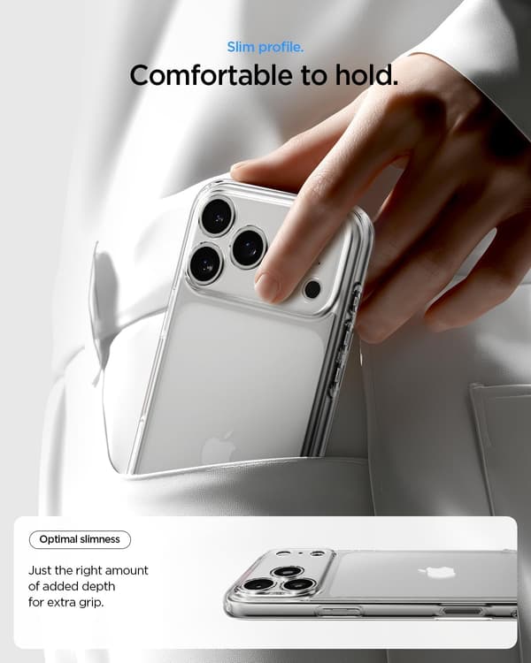 Cover til iPhone 17 Pro Max, [Ingen magnetisk ring] - Krystalklar