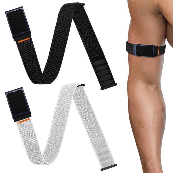 22 mm nylon sportsurrem til Amazfit Helio, ankel/arm, elastisk silver