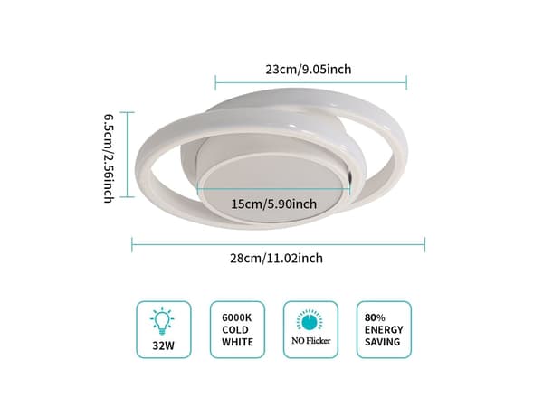 Modern 32W Taklampa
