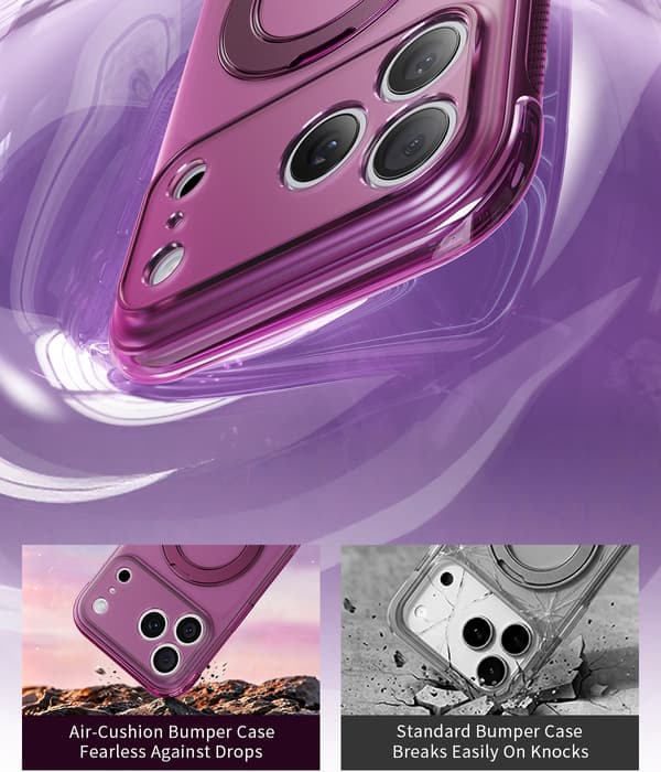 Deksler til iPhone 18 Pro Max, Innebygd metallstativ, MagSafe-kompatibel, Støtsikker blå blue