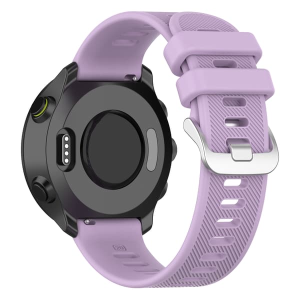 Blød silikone erstatningsrem til Garmin Forerunner 158 - 20mm (2-pak) Hvid