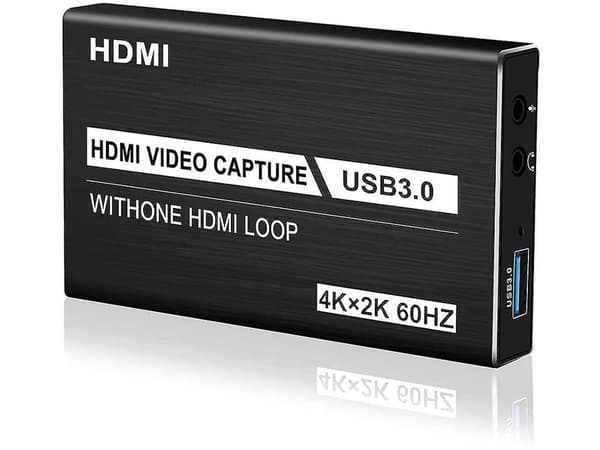 HDMI USB 3.0 Capture Card, 4K 1080p 60fps Ljud/Video Livestream för Win/Mac/Linux/OBS/PS4