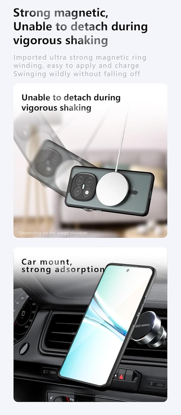 Etui til Redmi Note 14 5G - magnetisk design for fall- og støtbeskyttelse svart