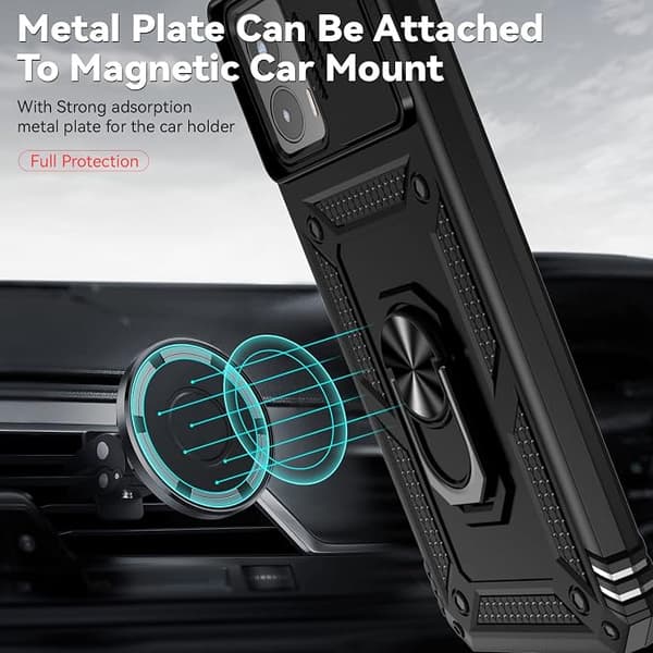 Fodral för Google Pixel 10/Pixel 10 Pro, med ringstativ och skjutbart kameralinsskydd Blå Blue