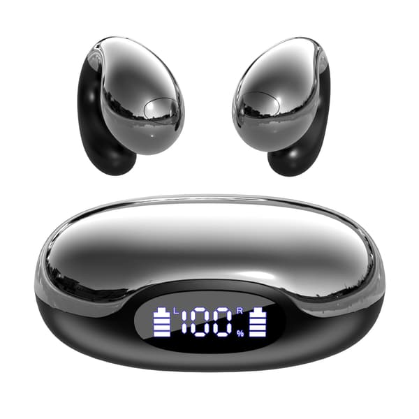 Trådløse Bluetooth-øretelefoner - Clip-on ørepropper, åben knogleledning design sort