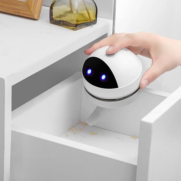 Mini skrivebordsstøvsuger, USB genopladelig, perfekt til rengøring af viskelædersmuler, støv og snavs, robotcomputer
