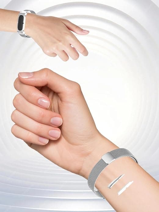 Magnetisk Milanese Loop-rem til Google Fitbit Air, hudvennlig rustfritt stålnett sølv Silver