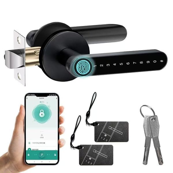 Smart fingeravtrycksdörrlås - APP-kontroll - enkel installation - 1 enhet