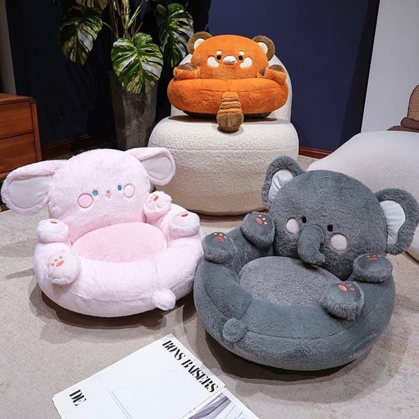 Halkfri djurformad sittpuff 50 x 40 cm Kanin Rabbit