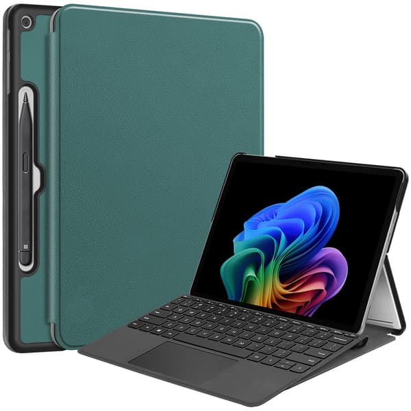Fodral för Microsoft Surface Pro 12-tum (2025 års modell), Bluetooth-tangentbordsskydd Grön