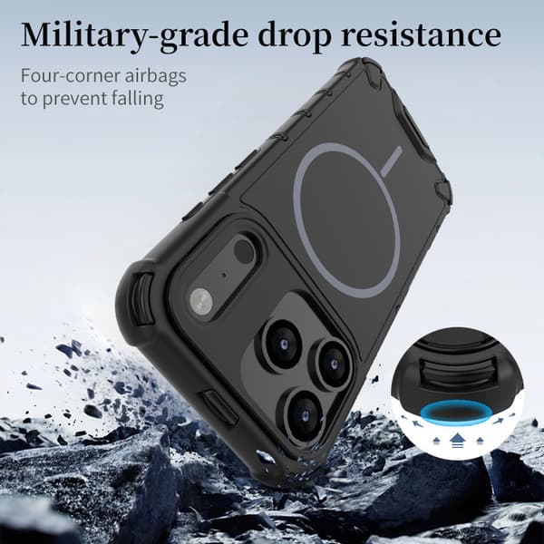Kotelo iPhone 17 Pro Maxille, tukee magneettista langatonta latausta, harmaa Gray