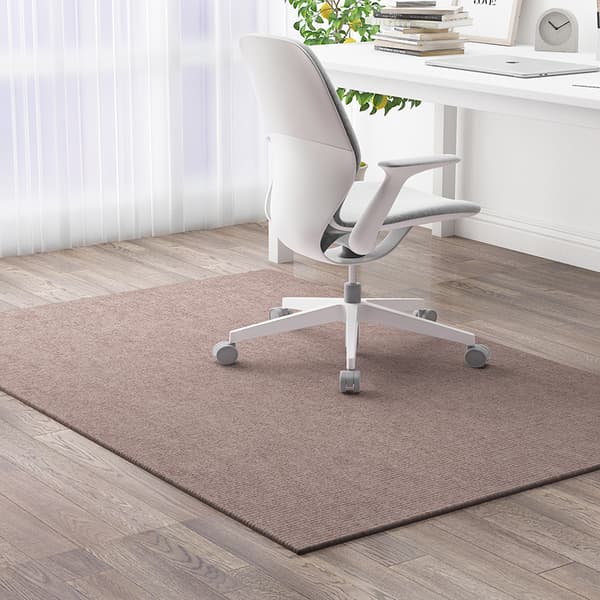 Sklisikker matte for kontorstoler, for tregulv, 100 x 120 cm Beige