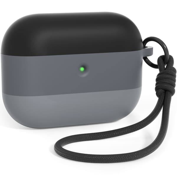 Etui til AirPodsPro3, med snor, blød silikone stødsikker grå gray