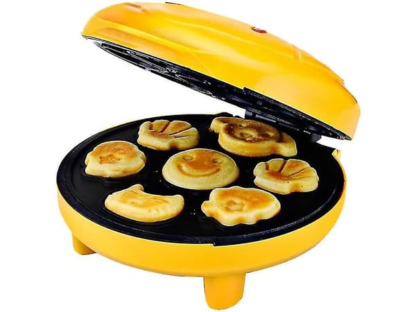 Våffeljärn, gör 7 roliga djurformade våfflor, frukostmaskin