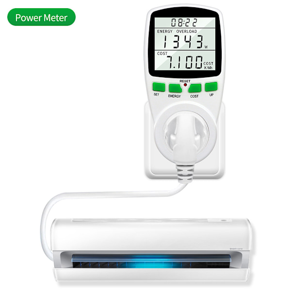 Kökseluttag för effektmätning, elektroniskt timeruttag