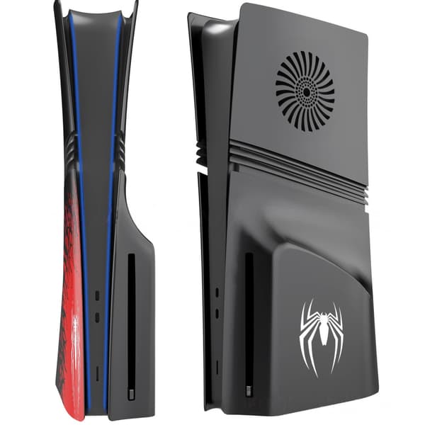 Kontrolpanel til PS5 Pro - 2.0 (Disc Edition), lavet af ABS-materiale med varmeafledningsdesign sort Black