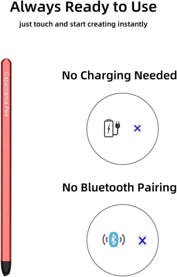 Styluspen til Galaxy Z Fold 7 / Fold 6 / Fold 5 Rød