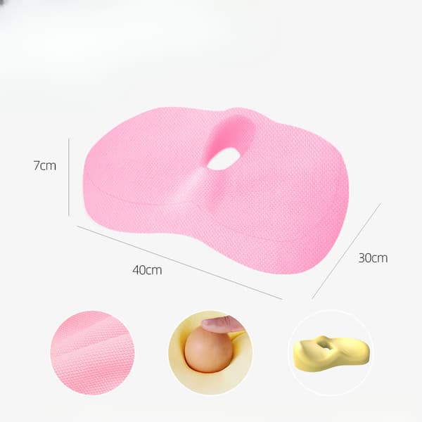 Tryckavlastande memory foam-kudde för smärta i svanskotan (röd)