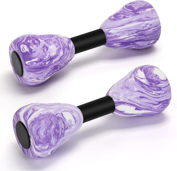 EVA-material simhantlar, 2 stycken träningsutrustning för poolmotstånd lila purple