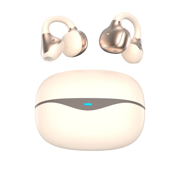 Trådløse Bluetooth-øretelefoner - HiFi Stereo, Støjreduktion Beige
