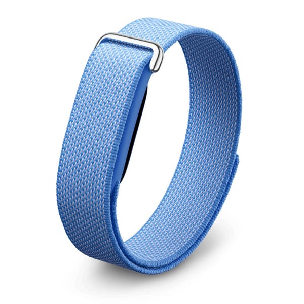 Strækbar vævet nylon erstatningsrem til Google Fitbit Air, let svedafvisende blå Blue