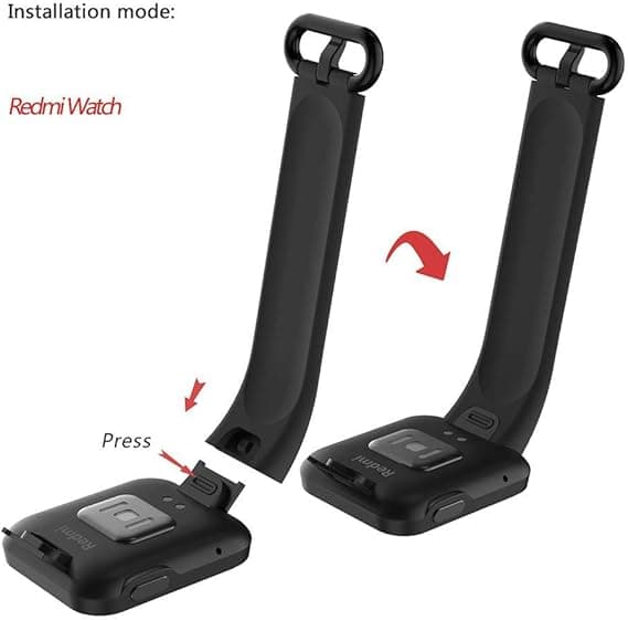 Silikone urrem til Xiaomi Mi Watch Lite / Redmi Watch Lite Sort Black