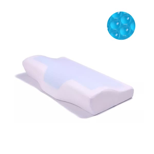 Gel- og minneskumpute hvit