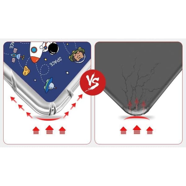 Etui til iPad Pro 2024 11-tommer, fleksibelt TPU-støtfangerdeksel Spaceman Spaceman