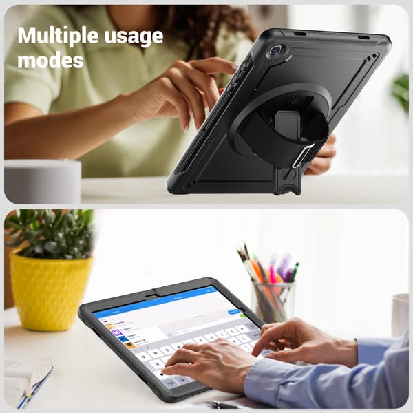 Stødsikkert etui til Samsung Tab A9 8.7\" (2023), inkluderer håndledsrem og støtteben lyseblå Light Blue