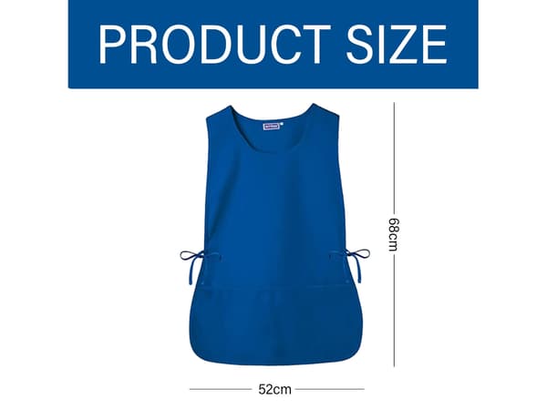 Unisex polyesterforklær, skulderbærestil, 1-pakning blå blue