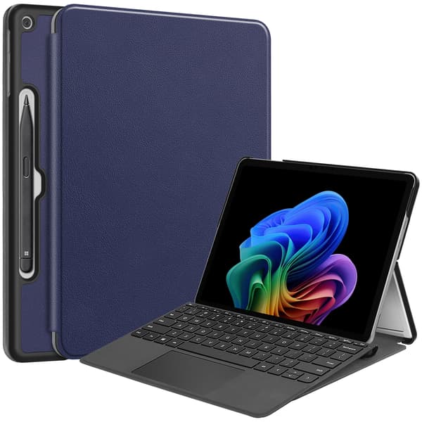 Fodral för Microsoft Surface Pro 12-tum (2025 års modell), Bluetooth-tangentbordsskydd Blå