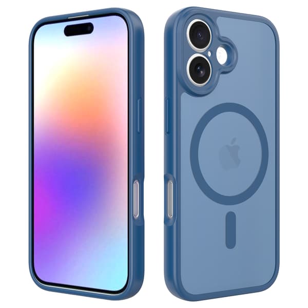 Full-coverage deksel til iPhone 17, MagSafe-kompatibel blå