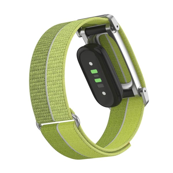 Flettet nylonrem til Google Fitbit Air, åndbar, unisex og justerbar sort Black