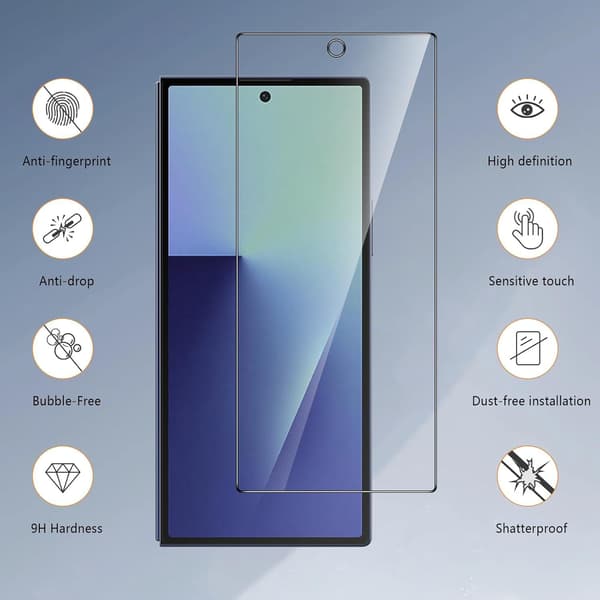 Skärmskydd i härdat glas för Samsung Galaxy Z Fold 5 (2-pack) - 9H hårdhet