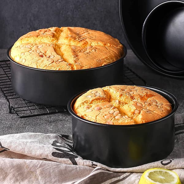 Kakeformsett med 2 runde bakeformer på 4 og 6 tommer