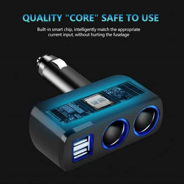 USB-biloplader, 12V stik, strømadapter til cigarettænder