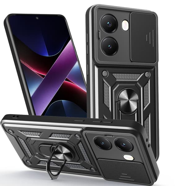 Deksler til Xiaomi Poco X8 Pro Max, skyvbart kameralinsedeksel black