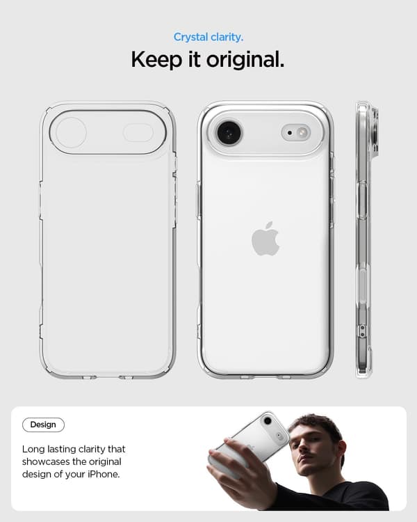 Deksel til iPhone 17Air, [Ingen magnetisk ring] - Krystallklar