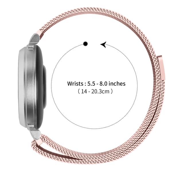 Milanesisk magnetisk metalrem til Garmin Lily 2 (14mm) Sort Black