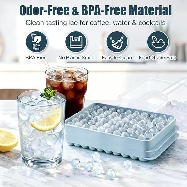 Mini isbitform – 1,4 cm små isbiter, for å lage iskaffe og cocktailer (2-pakning) blue