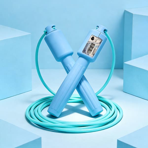 Hopprep för barn, justerbart med räknare blått blue