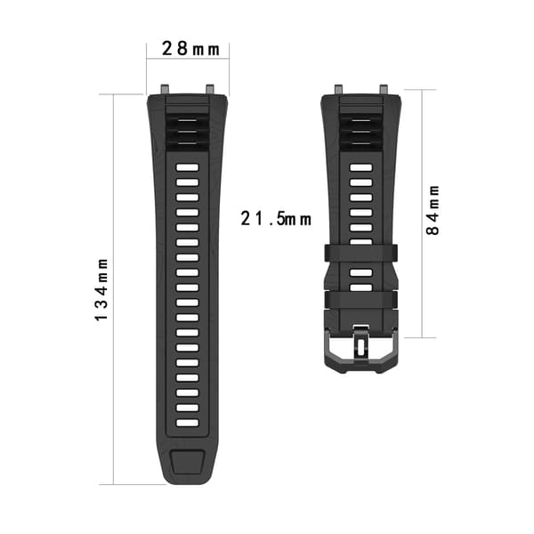 Blød silikone erstatningsurrem til Amazfit T-Rex 3 Smartwatch sort black